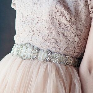 Silver and Pearl Bridal Belt